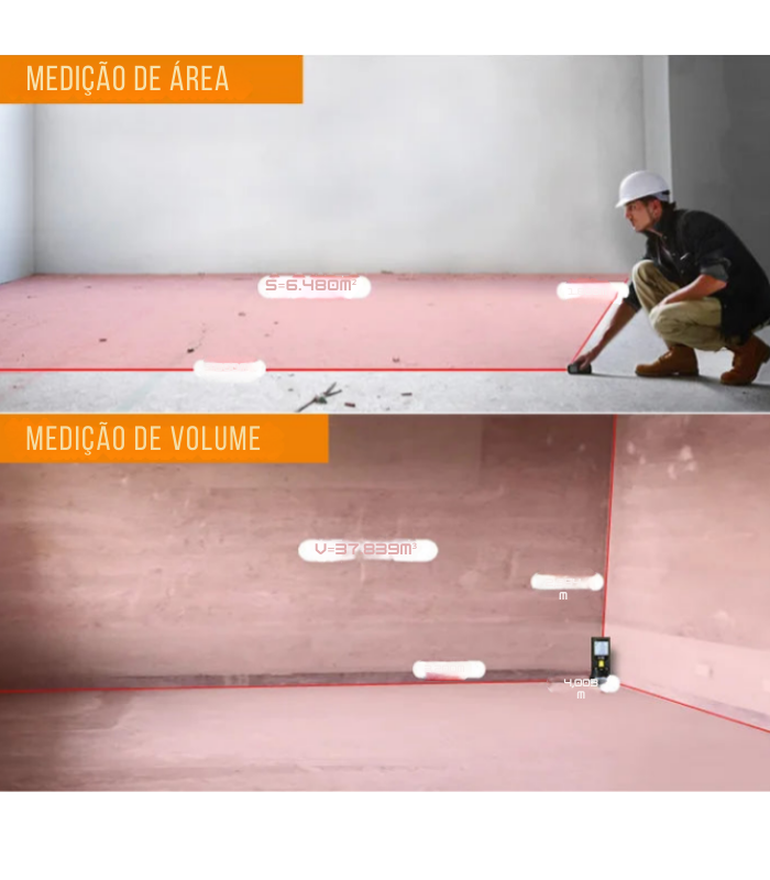 Fita Métrica a Laser Mileseey X5 S6 – Medidor de Distância Profissional, Trena Digital Telêmetro | Elizium Store