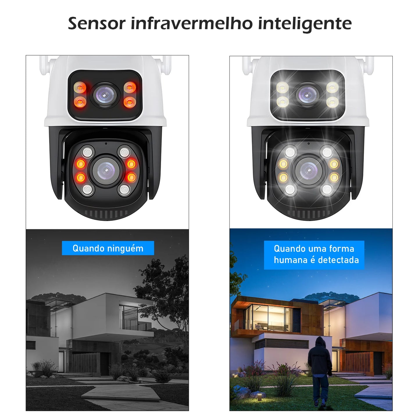 Câmera de Segurança WiFi 3MP à Prova d’Água – Monitoramento Externo com App ICSEE | Elizium Store