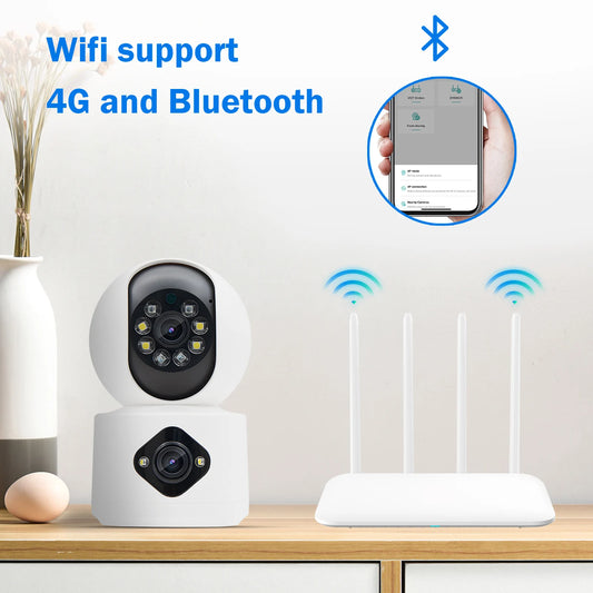 Câmera de Segurança Eletrônica Wi-Fi 360º – Monitor de Bebê com Visão Noturna, Detecção de Movimento e Áudio Bidirecional | Elizium Store