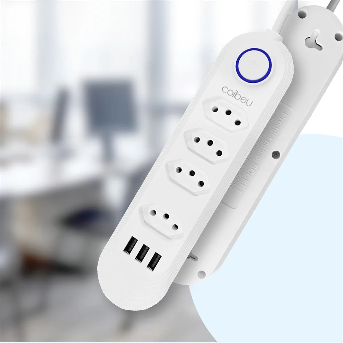 Tomadas com USB – Extensão 2M, Filtro de Linha e Design Moderno | Elizium Store