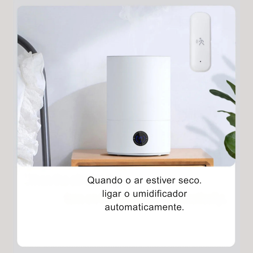 Sensor Inteligente de Movimento Tuya Zigbee 10G – Radar mmWave com PIR, Temperatura, Umidade e Luz | Elizium Store