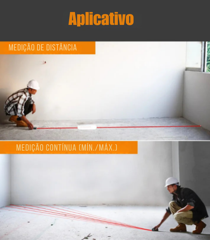 Fita Métrica a Laser Mileseey X5 S6 – Medidor de Distância Profissional, Trena Digital Telêmetro | Elizium Store