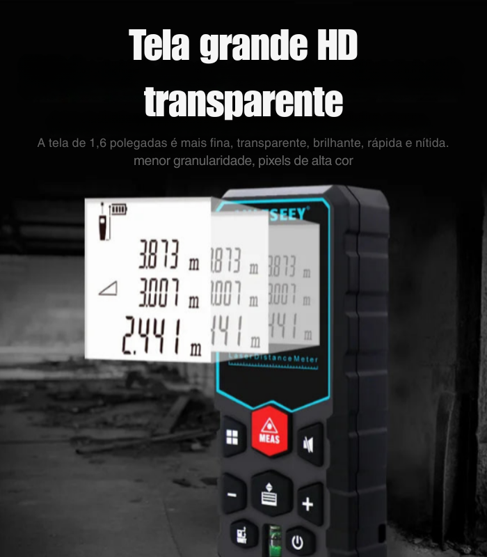 Fita Métrica a Laser Mileseey X5 S6 – Medidor de Distância Profissional, Trena Digital Telêmetro | Elizium Store