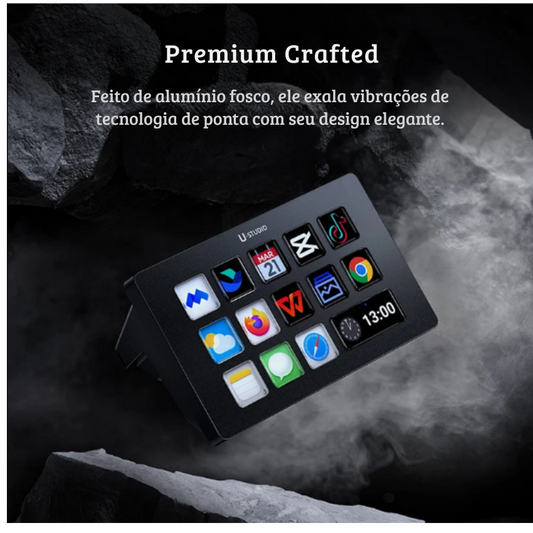 Controlador de Transmissão ao Vivo Ulanzi D200 com 13 Teclas LCD | Criação de Conteúdo e Streaming | Elizium Store