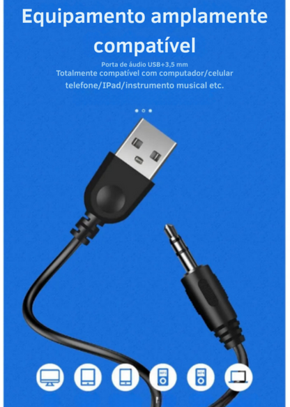 Caixinha de Som RGB – Som Potente, Conexão USB/P2 e Design Portátil | Elizium Store