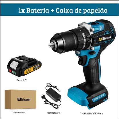 Furadeira Elétrica de Impacto Gisam  Sem Fio Compatível com Bateria Makita 18V | Elizium Store