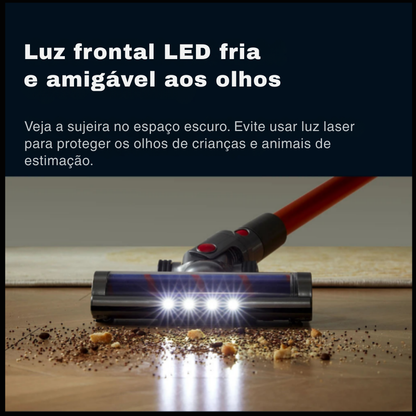 Aspirador de Pó Portátil Sem Fio ABIR VC205 – 27000PA, Sensor Inteligente de Poeira, Tela Touch e Controle Automático | Elizium Store
