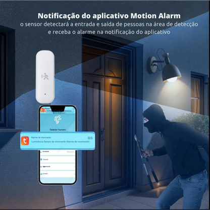Sensor Inteligente de Movimento Tuya Zigbee 10G – Radar mmWave com PIR, Temperatura, Umidade e Luz | Elizium Store