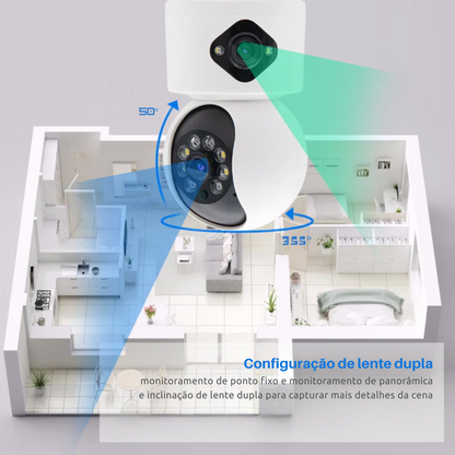 Câmera de Segurança Eletrônica Wi-Fi 360º  – Monitor de Bebê com Visão Noturna, Detecção de Movimento e Áudio Bidirecional  | Elizium Store
