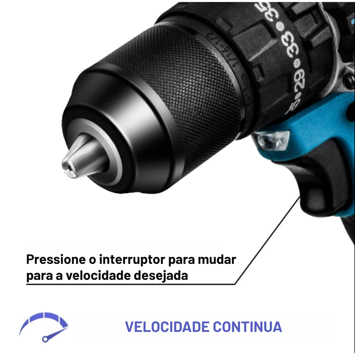 Furadeira Elétrica de Impacto Gisam  Sem Fio Compatível com Bateria Makita 18V | Elizium Store