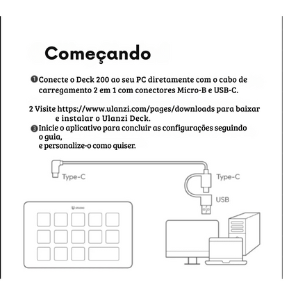 Controlador de Transmissão ao Vivo Ulanzi D200 com 13 Teclas LCD | Criação de Conteúdo e Streaming | Elizium Store