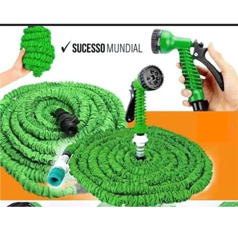 Mangueira Mágica Expansível 15 Metros para Jardim – Flexível, Retrátil e Elástica com Bico Pulverizador | Elizium Store