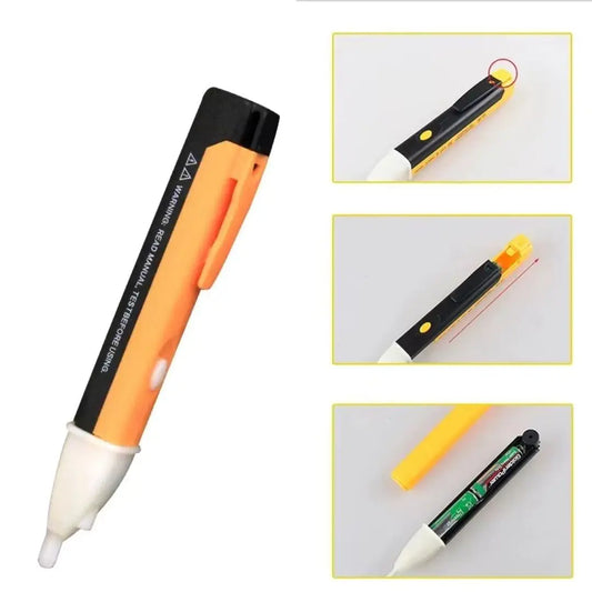 Caneta Detectora de Voltagem Elétrica 90V-1000V CA com Alerta Sonoro e Visual | Elizium Store