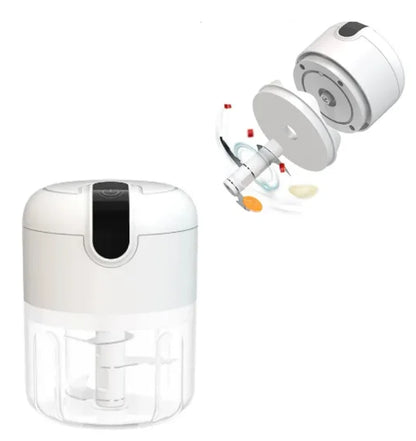 Mini Processador Elétrico Portátil USB – 3 Lâminas Turbo, 250 ml, Bivolt  | Elizium Store