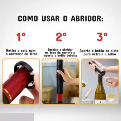 Saca Rolhas Automático Elétrico Abridor de Garrafa de Vinho | Elizium Store