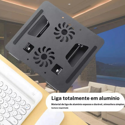 Suporte para Notebook com giro de 360° e Cooler Integrado | Elizium Store