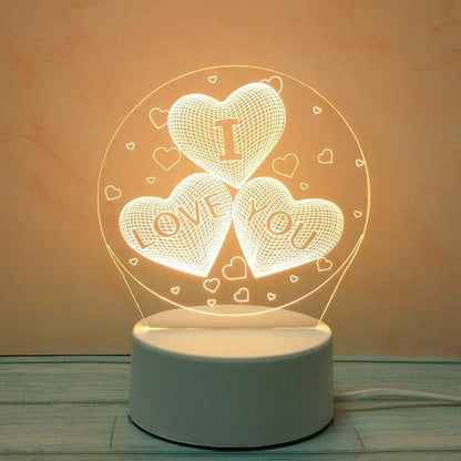 Luminária Lousa 3D de Mesa com LED e Caneta para Escrever | Elizium Store