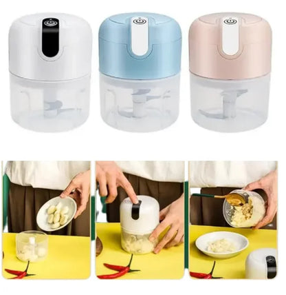 Mini Processador Elétrico Portátil USB – 3 Lâminas Turbo, 250 ml, Bivolt  | Elizium Store