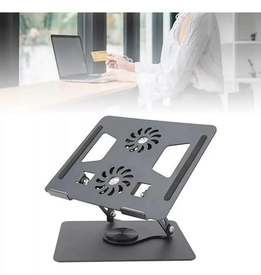 Suporte para Notebook com giro de 360° e Cooler Integrado | Elizium Store