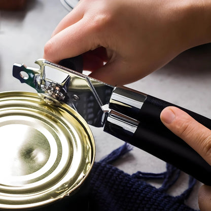Abridor de Latas e Garrafas Profissional – Aço Inoxidável Resistente para Cozinha | Elizium Store