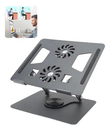 Suporte para Notebook com giro de 360° e Cooler Integrado | Elizium Store