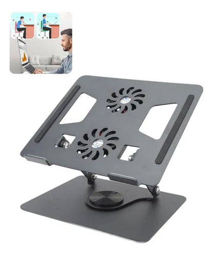 Suporte para Notebook com giro de 360° e Cooler Integrado | Elizium Store