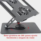 Suporte para Notebook com giro de 360° e Cooler Integrado | Elizium Store