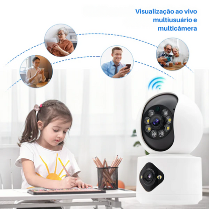 Câmera de Segurança Eletrônica Wi-Fi 360º  – Monitor de Bebê com Visão Noturna, Detecção de Movimento e Áudio Bidirecional  | Elizium Store