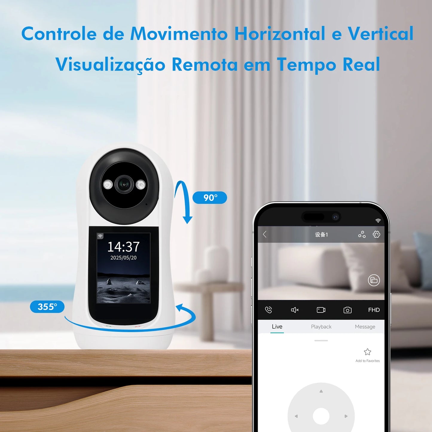Babá Eletrônica WiFi ICSEE – Câmera IP HD com Monitor em Tempo Real e Áudio Bidirecional | Elizium Store