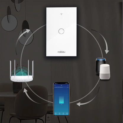 Tomada e Interruptor Inteligente Wi-Fi Tuya com Controle Alexa – Painel Touch, Plugue USB, Extensível e Automação Completa  | Elizium Store