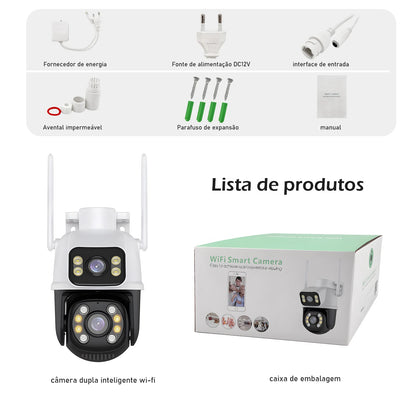 Câmera de Segurança WiFi 3MP à Prova d’Água – Monitoramento Externo com App ICSEE | Elizium Store