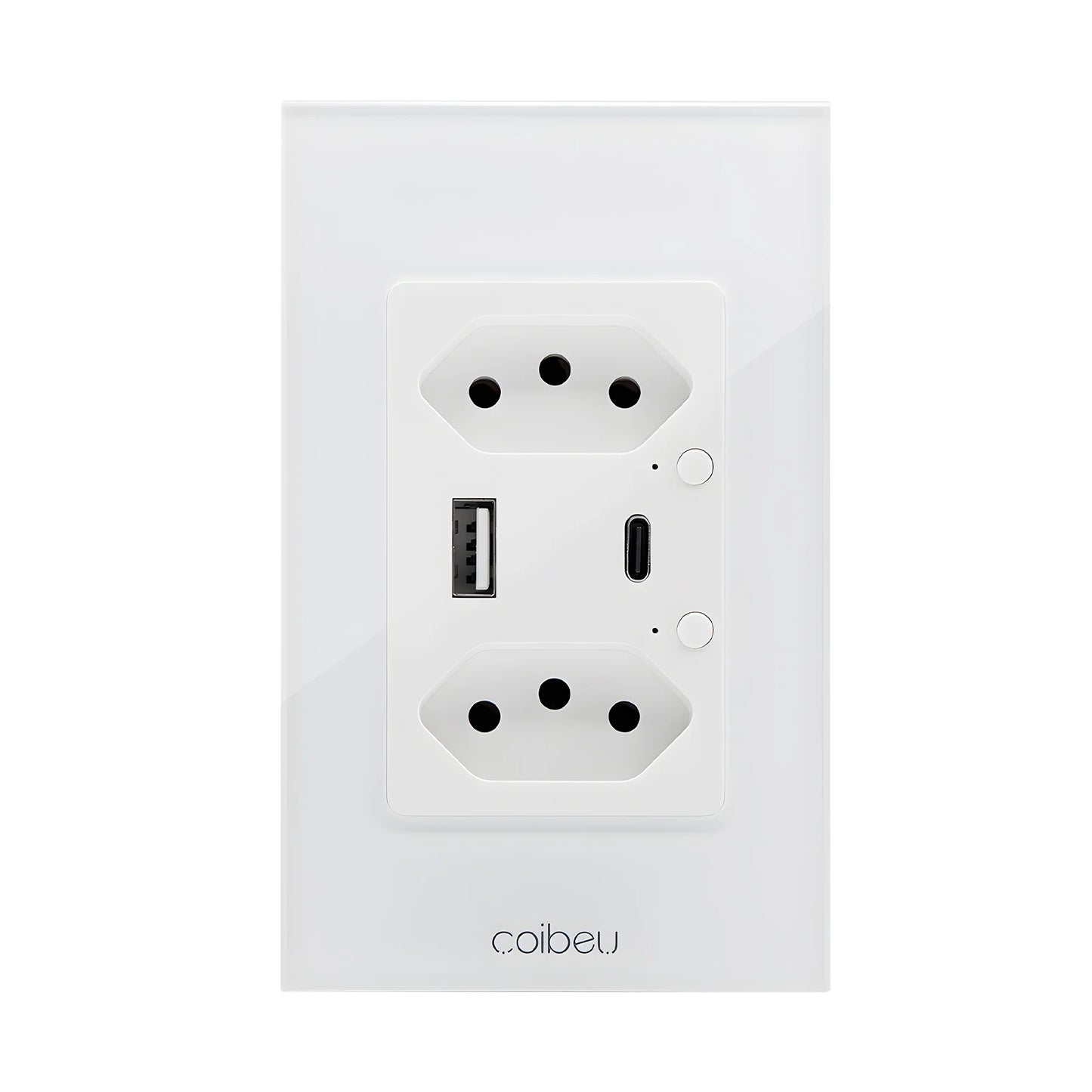 Tomada e Interruptor Inteligente Wi-Fi Tuya com Controle Alexa – Painel Touch, Plugue USB, Extensível e Automação Completa  | Elizium Store