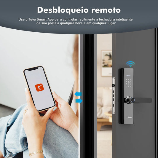 Fechadura Eletrônica Inteligente Coibeu – Impressão Digital e Senha, Tuya, Desbloqueio em 1s | Elizium Store