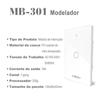 Tomada e Interruptor Inteligente Wi-Fi Tuya com Controle Alexa – Painel Touch, Plugue USB, Extensível e Automação Completa  | Elizium Store