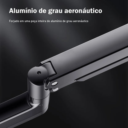 Suporte Articulado de Mesa para Monitor – Braço com Mola Mecânica, Movimento Total e Estrutura em Alumínio Reforçado | Elizium Store