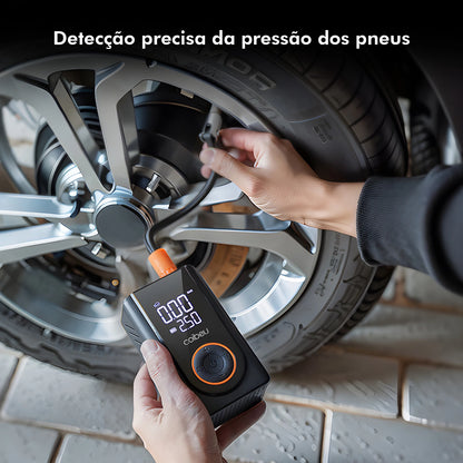 Bomba de Ar Portátil Sem Fio 60W – Recarregável Tipo-C, 1800mAh*2, LED, 5 Modos Inteligentes (Carro, Moto, Bike)  | Elizium Store