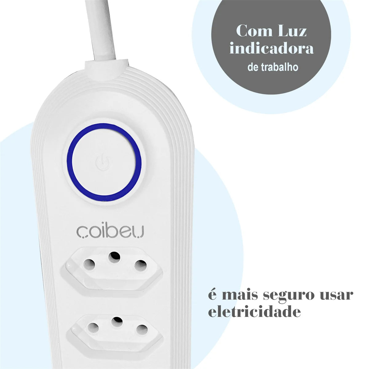 Tomadas com USB – Extensão 2M, Filtro de Linha e Design Moderno | Elizium Store