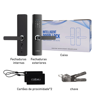Fechadura Eletrônica Inteligente Coibeu – Impressão Digital e Senha, Tuya, Desbloqueio em 1s | Elizium Store