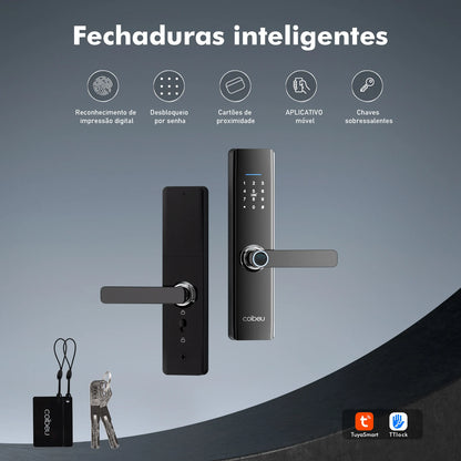 Fechadura Eletrônica Inteligente Coibeu – Impressão Digital e Senha, Tuya, Desbloqueio em 1s | Elizium Store