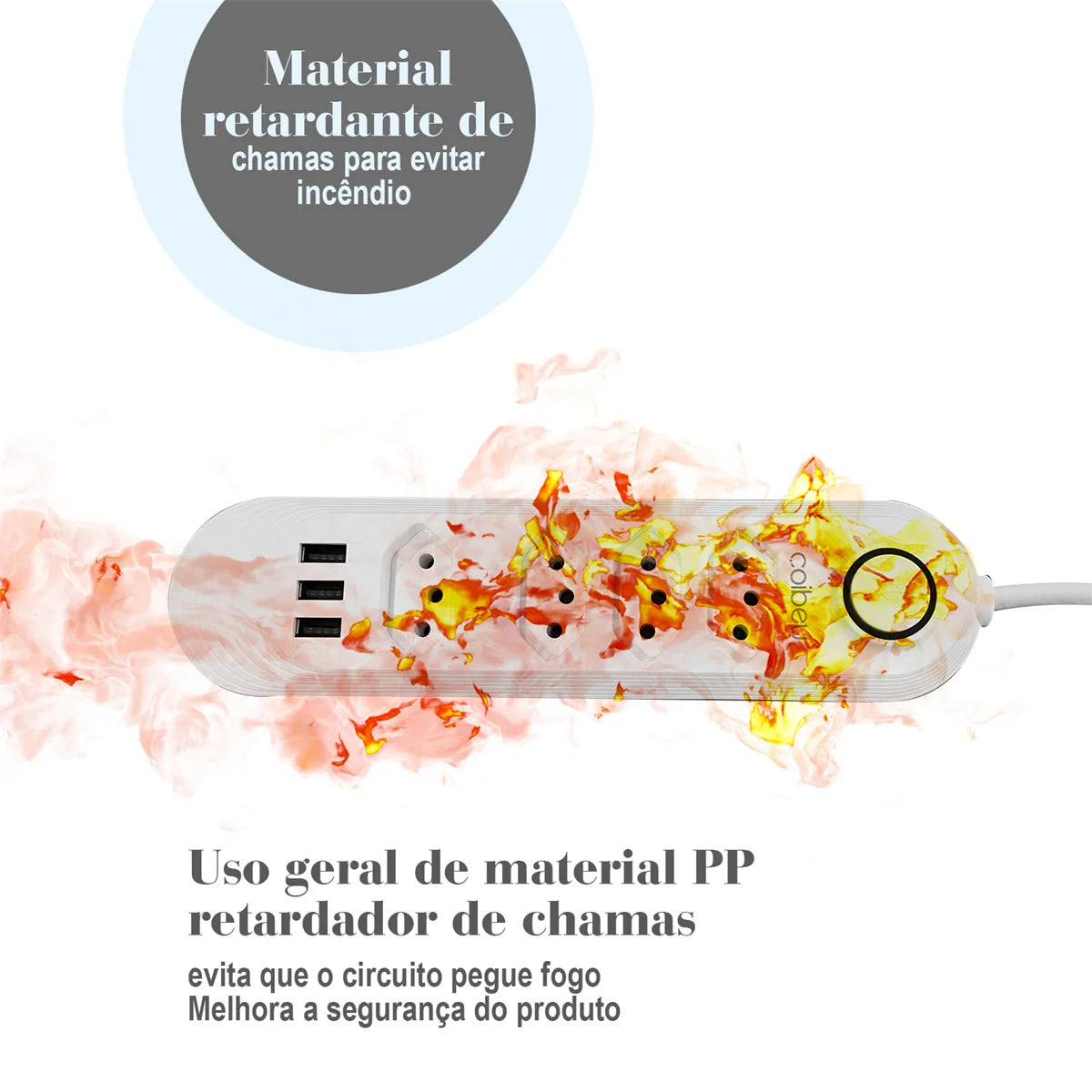 Tomadas com USB – Extensão 2M, Filtro de Linha e Design Moderno | Elizium Store