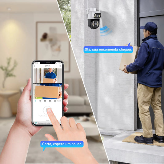 Câmera de Segurança WiFi 3MP à Prova d’Água – Monitoramento Externo com App ICSEE | Elizium Store