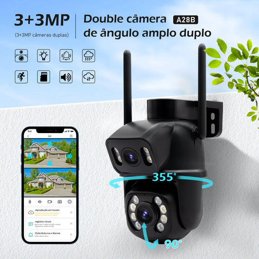 Câmera de Segurança WiFi 3MP à Prova d’Água – Monitoramento Externo com App ICSEE | Elizium Store
