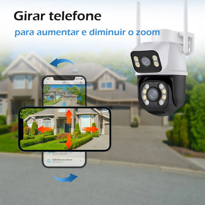 Câmera de Segurança WiFi 3MP à Prova d’Água – Monitoramento Externo com App ICSEE | Elizium Store