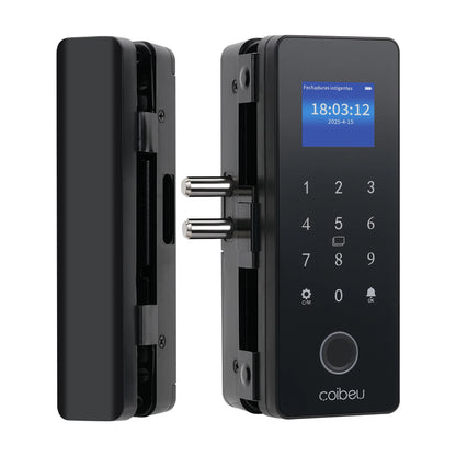Fechadura Digital para Porta de Vidro Tuya Wi-Fi – Inteligente, Sem Chave, Controle via App  | Elizium Store
