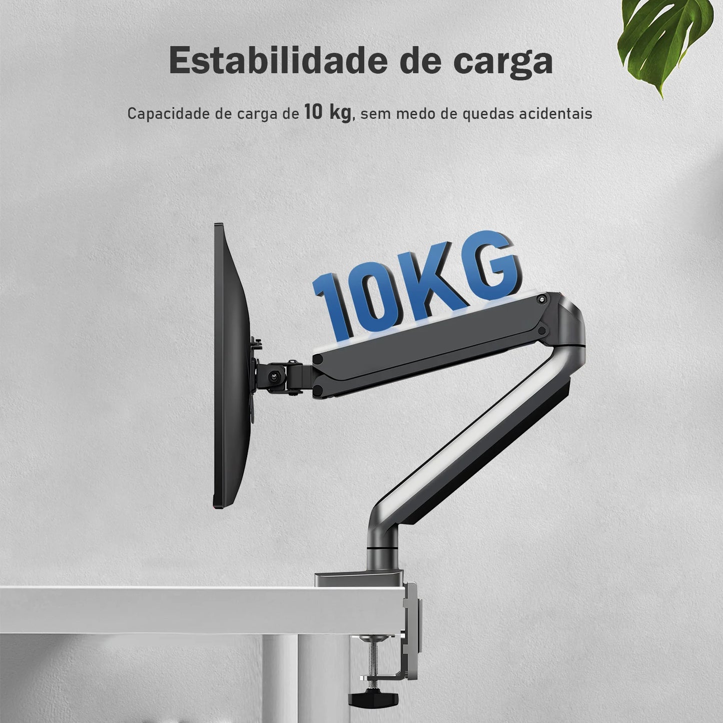 Suporte Articulado de Mesa para Monitor – Braço com Mola Mecânica, Movimento Total e Estrutura em Alumínio Reforçado | Elizium Store