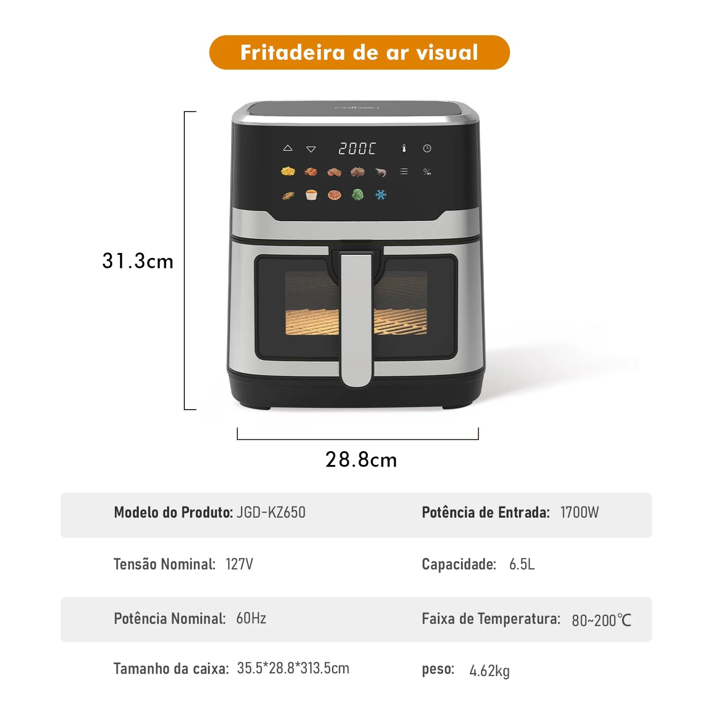 Fritadeira a Ar 127V Coibeu – Crocância sem Óleo, Prática e Saudável | Elizium Store