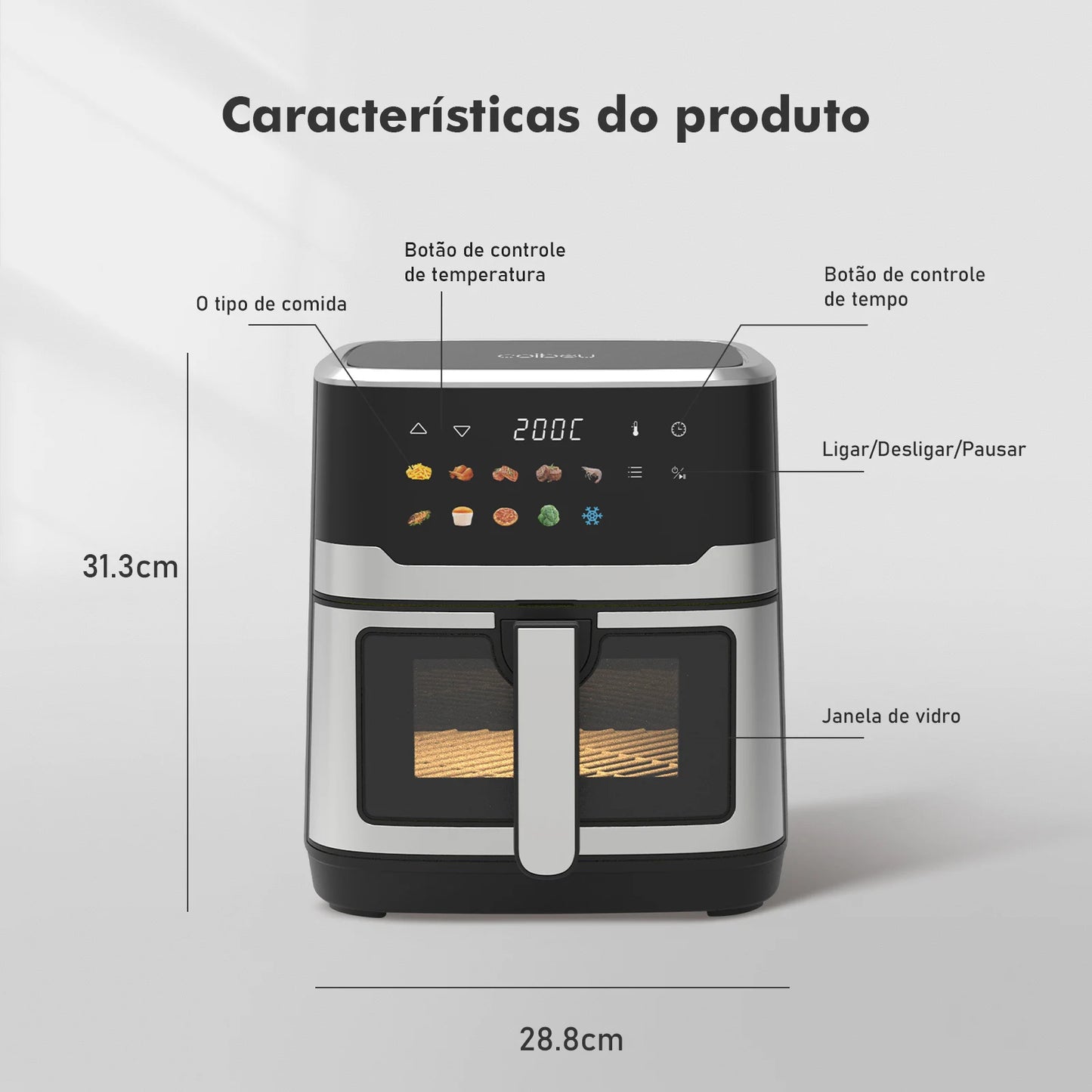Fritadeira a Ar 127V Coibeu – Crocância sem Óleo, Prática e Saudável | Elizium Store