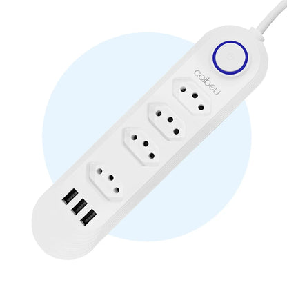 Tomadas com USB – Extensão 2M, Filtro de Linha e Design Moderno | Elizium Store