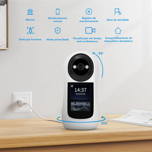 Babá Eletrônica WiFi ICSEE – Câmera IP HD com Monitor em Tempo Real e Áudio Bidirecional | Elizium Store