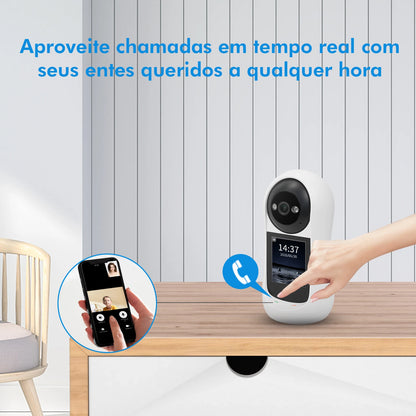Babá Eletrônica WiFi ICSEE – Câmera IP HD com Monitor em Tempo Real e Áudio Bidirecional | Elizium Store